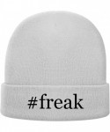 Skullies & Beanies Freak - Hashtag Soft Adult Beanie Cap - White - CC18AXLMGEK $25.91
