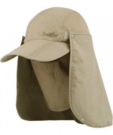 Sun Hats Taslon UV Folding Bill Cap - Khaki - C211LV4GYLP $26.21