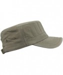 Baseball Caps Mens 100% Cotton Flat Top Running Golf Army Corps Military Baseball Caps Hats - Slant Army Green - CM18S4K734H ...