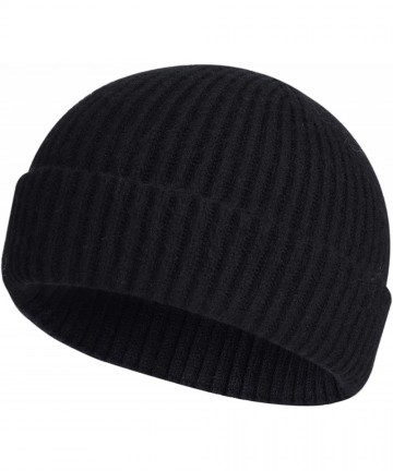 Skullies & Beanies Swag Wool Knit Cuff Short Fisherman Beanie for Men Women- Winter Warm Hats - C218YYANYZQ $28.46