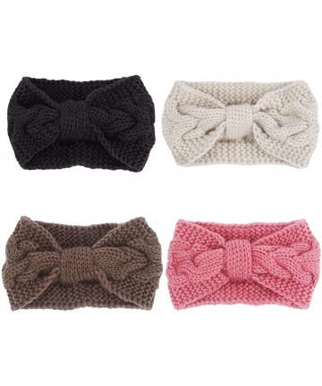 Cold Weather Headbands Crochet Turban Headband for Women Warm Bulky Crocheted Headwrap - 4 Pack Crochet Knot - CK187CKTOZG $1...