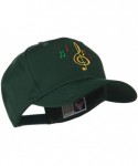 Baseball Caps Treble Clef with Notes Embroidered Cap - Green - CF11IH3LZ9J $29.15