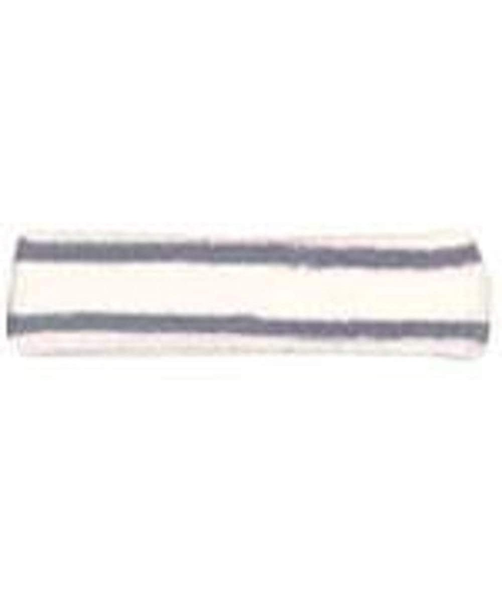 Headbands Striped Headband - White/Gray - CE11175D6KF $12.58