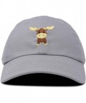 Baseball Caps Cute Moose Hat Baseball Cap - Gray - CD18LYXY872 $19.08