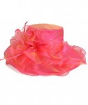 Sun Hats Women Church Derby Hats Tea Party Bridal Dress Wedding Hat - Rose - CB12N4W2SU1 $33.84