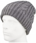 Skullies & Beanies Mens New Winter Hats Knitted Classic Twist Cap Thick Beanie Hat - Gray - C01868EYQ70 $38.71