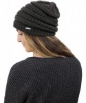 Skullies & Beanies Knitted Beanie Hat for Women & Men - Deliciously Soft Chunky Beanie - Charcoal - CV18N0MXOGA $15.55