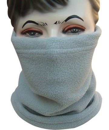 Balaclavas Unisex Fleece Neck Warmer Cold Weather Face Mask Snowboard Scarf Hat 3 in 1 - Gray - CI192Z5HAOG $12.28