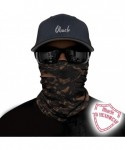 Balaclavas Seamless Bandana Face Mask Rave Men Women for Dust Sun Wind Protection - Pure Black Brown - C71929QWZOM $13.22