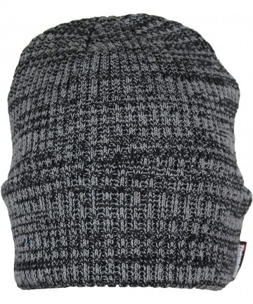 Skullies & Beanies Classic Thinsulate Ribbed Cable Knit Beanie Hat- Warm Acrylic Cuff Winter Cap - Charcoal - CB1868L0NRG $14.11