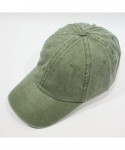 Baseball Caps Vintage Washed Cotton Adjustable Dad Hat Baseball Cap - Olive Green Blank - C112MO8RD1L $19.30