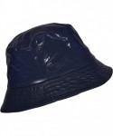Rain Hats Waterproof Wax Style Bucket Rain Hat - 17-navy - CV12H1F97QL $22.01