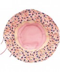 Sun Hats Women's Summer Sun Hat Pearl Drop Accented Bucket Hat - Pink - C412F7EALYJ $30.44