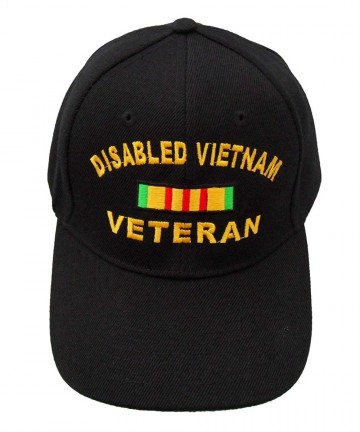 Baseball Caps Disabled Vietnam Veteran Ribbon Cap Black - CN18NHIWD75 $20.75