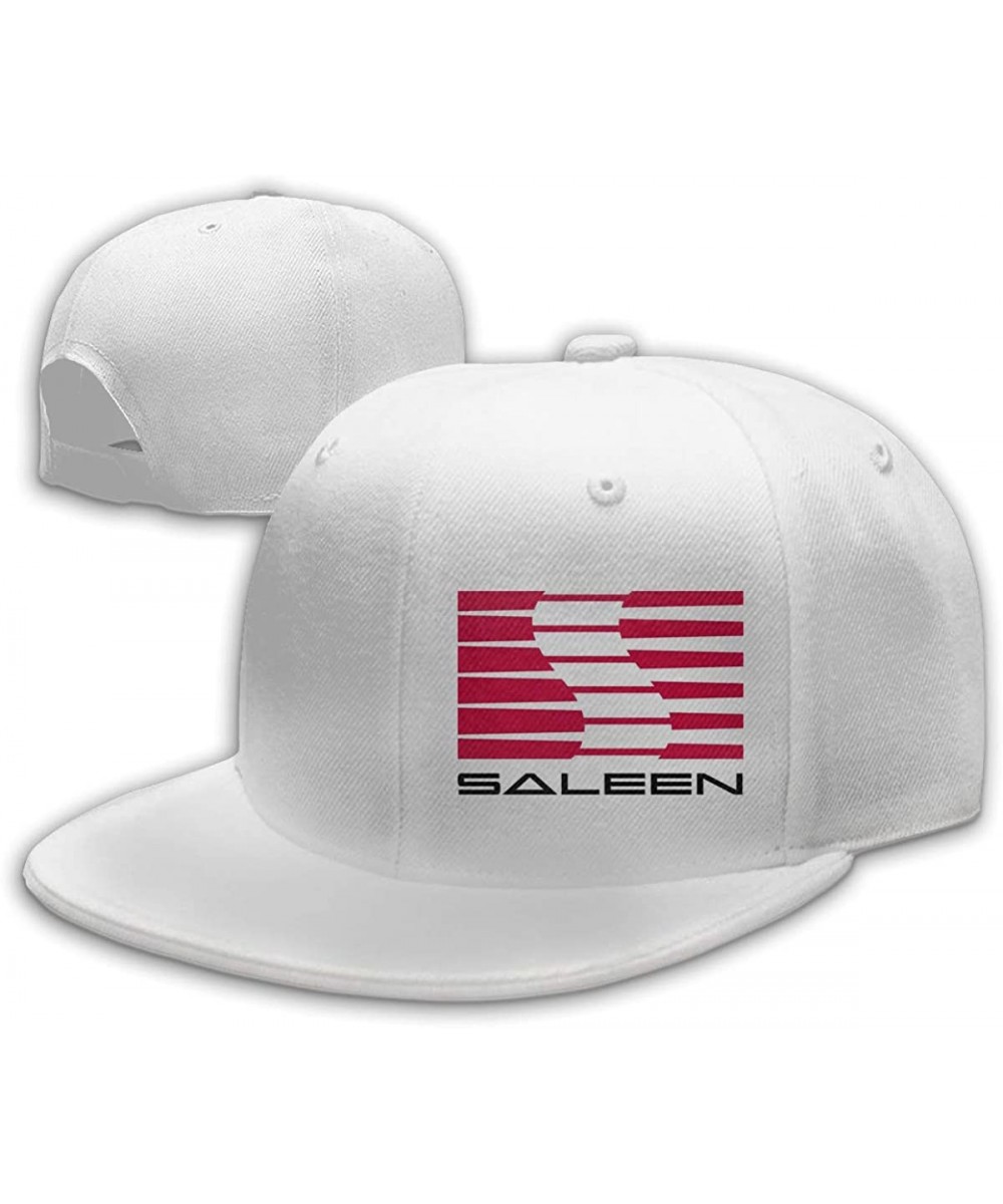 Baseball Caps Mens Saleen Logo Cotton Baseball Snapback Hats Adjustable Six Panel Caps - White - CY18WXOMD7R $19.26
