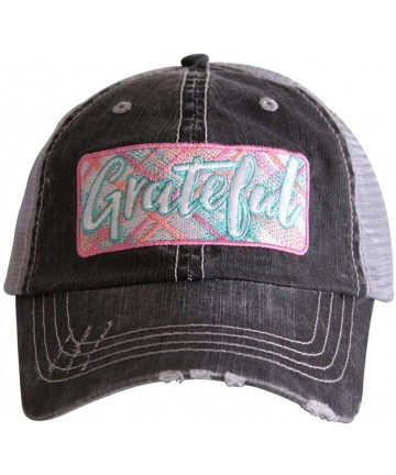 Baseball Caps Grateful Pastel Patch Womens Trucker Hat - C318ES8WTQ4 $33.26