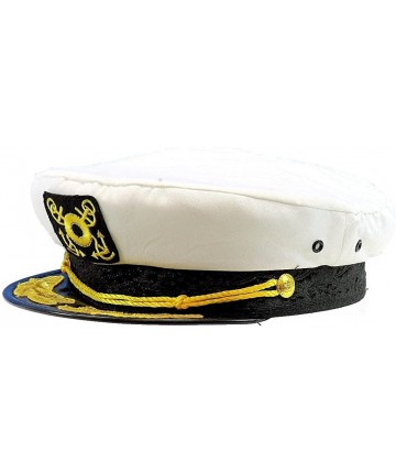 Baseball Caps Men's Yacht Cap - White - CY1152FJ7PJ $20.97