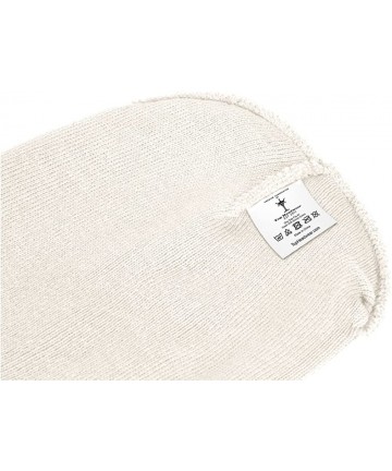 Skullies & Beanies Solid Color Long Beanie - Ivory - CA112V08R4F $12.88