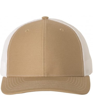 Baseball Caps Trucker Snapback Cap-Khaki/White-Adjustable - CO180AY5I3D $16.04