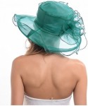 Sun Hats Women's Kentucky Derby Dress Tea Party Church Wedding Hat S609-A - S019-emerald - C218D2H8KE2 $22.59