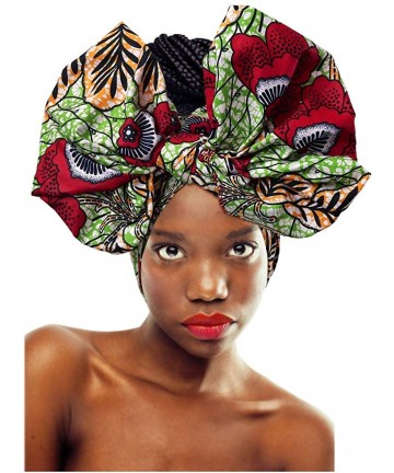 Headbands Stretch Turbans Head-Wrap for Women African Printed Long Hair Scarf Headband - Floral a - C8197HTHA6R $19.81