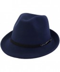 Fedoras Mens Hats Fedoras Short Brim Panama Gentleman Felt Hat Australia Wool Autumn Winter Trilby Cap - Red - C518NWCXOAS $3...