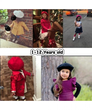 Berets French Wool Berets Hat Classic Fashion Warm Beanie Cap for Girls - Violet - C612N6C10IA $13.42