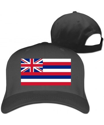 Baseball Caps Flag of Hawaii Adjustable Trucker Caps Unisex Sandwich Hats - CU18I7A9DU6 $23.31