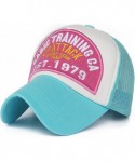 Baseball Caps Mesh Back Baseball Cap Trucker Hat 3D Embroidered Patch - Color6-2 - C911XJ9E0UH $18.94
