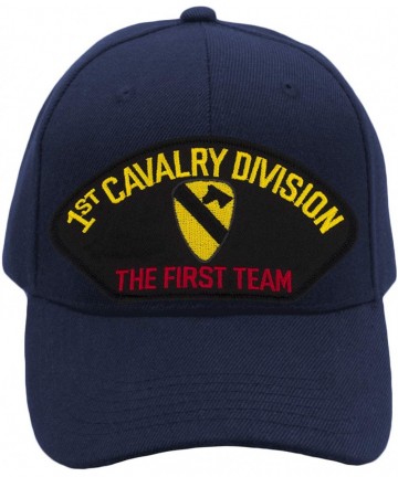 Baseball Caps 1st Cavalry Division Hat - The First Team/Ballcap Adjustable One Size Fits Most - Navy Blue - CK18QYKAOYA $33.50
