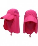 Sun Hats Neck Face Flap Outdoor Cap UV Protection Sun Hats Fishing Hat Quick-Drying UPF50+ - Red - C717Z3ZCGRX $20.48