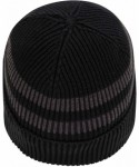 Skullies & Beanies Men's El Porto Striped Knit Beanie - Black - C418W5HZ5HK $27.61