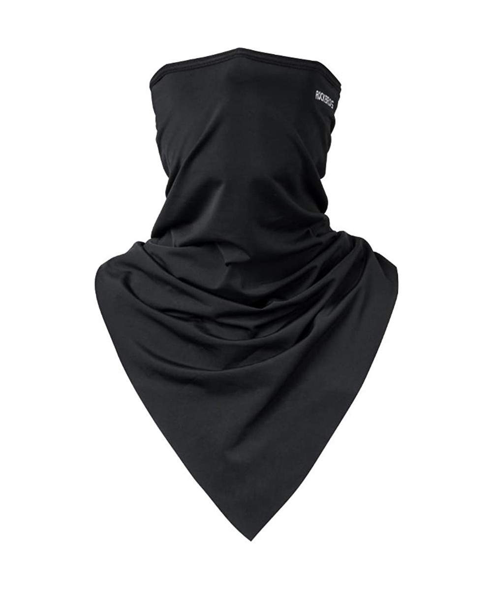 Balaclavas ROCKBROS UV Protection UPF50+ Half Face Mask for Outdoor Sports - Black - CB18E7R227D $16.56