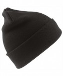 Skullies & Beanies Wooly Thinsulate Ski Beanie Hat - Black - CX110WFNKJX $16.36