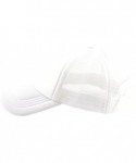 Baseball Caps Blank Mesh Adjustable Snapback Cotton 6-Panel Trucker Hat Cap - White - CU11LZX3P6J $12.53