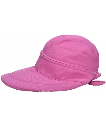 Bucket Hats Visor Hats Wide Brim Cap UV Protection Summer Sun Baseball Beach Hat - Red - C618CEKCYHE $17.13