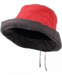 Bucket Hats Cotton Bucket Hat Women Foldable Fall Winter Lady Cap SLB1250 - Red - CM1935QLA9R $32.71
