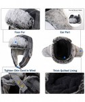 Bomber Hats Stylish Plaid Winter Wool Trapper Faux Fur Earflap Hunting Hat Ushanka Russian Cold Weather Thick Lined - CJ18XTX...