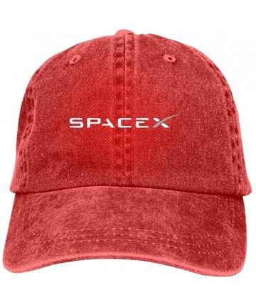 Baseball Caps SPACEX Double Buckle Adjustable Cowboy Personality Retro Cowboy Hat Red - CF18QEHRH7E $31.04