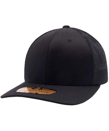 Baseball Caps PB222 Meshback Trucker Hat Cap - Black - CE192HSH37D $15.44