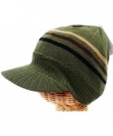 Skullies & Beanies Fashion Unisex Summer Spring or Winter Visor Beanie Knit Hat Cap Crochet Men Women Ski Hats - Green Rasta ...
