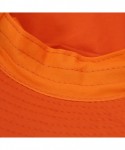 Bucket Hats Womens Bucket Sun Hat UPF 50+ Light Weight Sun Protection Caps - Orange - CC12CSI0H9H $15.23