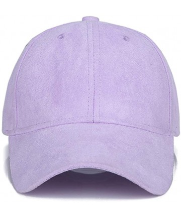 Baseball Caps Hats 2 Pack Men Women Matching Hat Baseball Cap Faux Suede Multicolor - Light Blue and Pink - CB18O52R4C6 $28.36