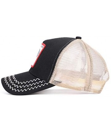 Baseball Caps Cock-Animal Snapback Trucker Hat Baseball - Mesh Adjustable for Men - Black 2 - CP18YUHOUO3 $14.89