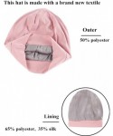 Skullies & Beanies Satin Silk Lined Sleep Cap - Beanie Slap Hat-Amazing Soft Chome Cap - Pink-hb - CO18QSCES8E $16.37