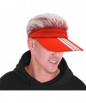 Visors Flair Hair Visor Sun Cap Wig Peaked Novelty Baseball Hat with Spiked Hair - 12 - CJ194TIRI6T $12.27