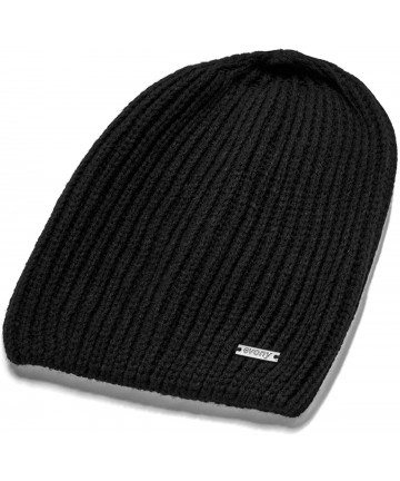 Skullies & Beanies Fitted Knit Beanie Hat for Men & Women - Stylish- Soft & Warm Beanie - Black - C118NLET98S $15.26