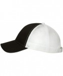Baseball Caps Cotton Twill Trucker Cap with Mesh Back and A Sleek Trim On Front of Bill-Unisex - Black/Wite - CF12I54XIDP $13.08