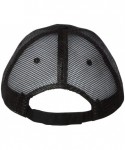 Baseball Caps Cotton Twill Trucker Cap with Mesh Back and A Sleek Trim On Front of Bill-Unisex - Black/Wite - CF12I54XIDP $13.08