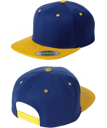 Baseball Caps Custom Embroidered Baseball Golf Trucker Snapback Camo Hat - Monogrammed Cap - True Royal/ Gold - C718E4DGWUY $...